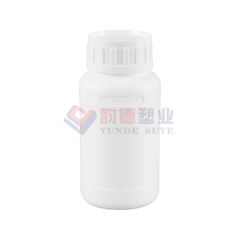 Flacon rotund cu fluor îngroșat de 300 ml alb pur 250 ml-02 (versiunea îngroșată)